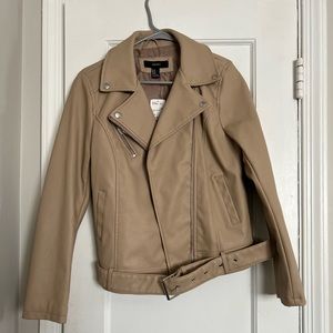 NWT Tan Leather Jacket
